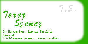 terez szencz business card